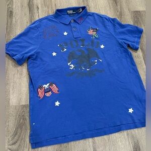 Polo by Ralph Lauren Blue Graphic Polo Shirt